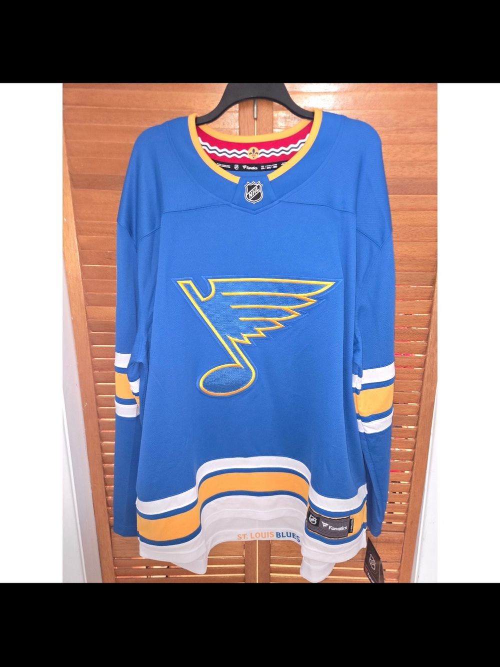 St Louis Blues Binnington Fanatics Breakaway Home Jersey Mens 2XL